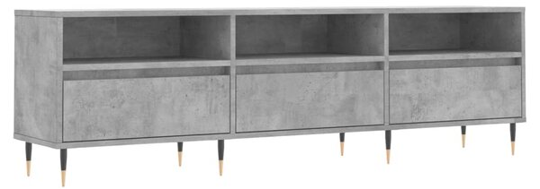 Betonszürke szerelt fa TV-szekrény 150x30x44,5 cm