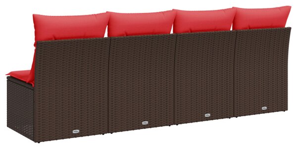 | Kerti kanapé | párnával Barna 227 x 62 x 69 cm polirattan