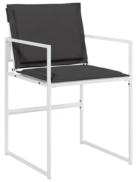 Kert étkező szett 9 pcs Fehér 200 x 80 x 73 cm Textilén és acél