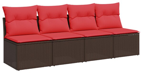 | Kerti kanapé | párnával Barna 227 x 62 x 69 cm polirattan
