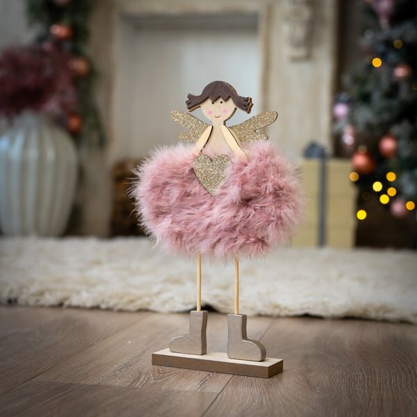 Karácsonyi angyal figura dekoráció 31 cm – 2 féle