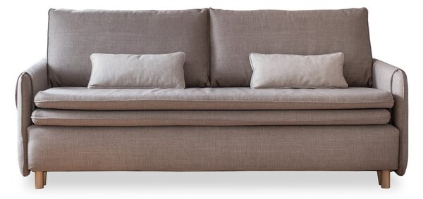 Világosbarna kinyitható kanapé 207 cm – Miuform