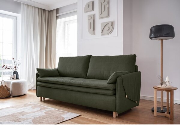 Zöld kinyitható kanapé 207 cm Simon – Miuform