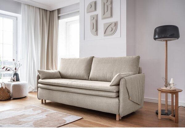 Bézs kinyitható kanapé 207 cm Simon – Miuform