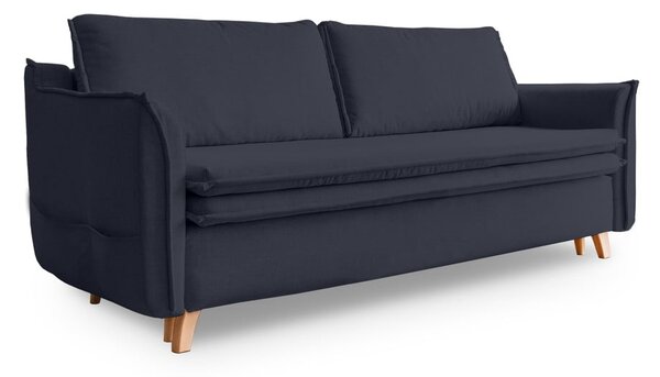 Sötétszürke-antracitszürke kinyitható kanapé 225 cm – Miuform