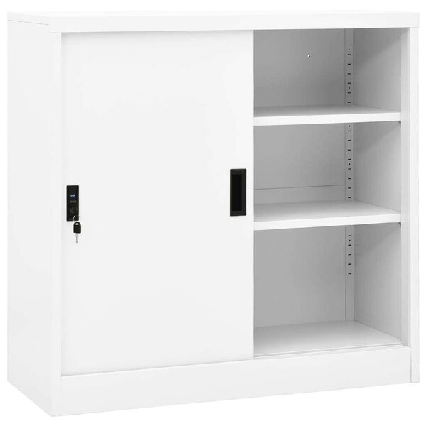 VidaXL Irodai Szekrény - Acél - Tolóajtó - 90x40x90 cm