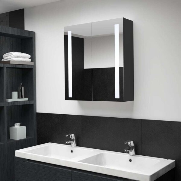 VidaXL LED Tükörfürdőszobaszekrény - 62x14x60 cm