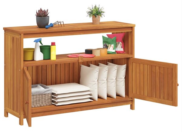 Tömör akácfa kerti tálalóasztal 110 x 35 x 75 cm