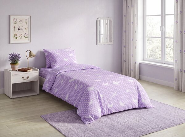 Pamut ágynemű LILAC MEADOW lila Ágyneműhuzat mérete: 70 x 80 cm | 140 x 200 cm
