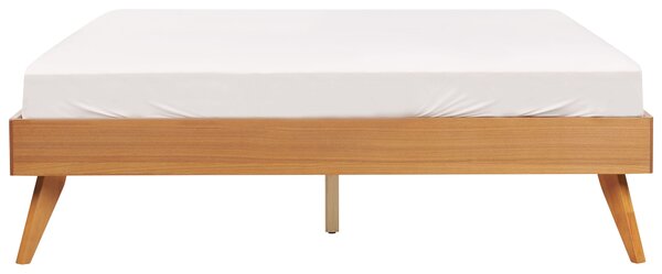 Fejtámla nélküli ágy BERRIC 160 x 200 cm Természetes kőris