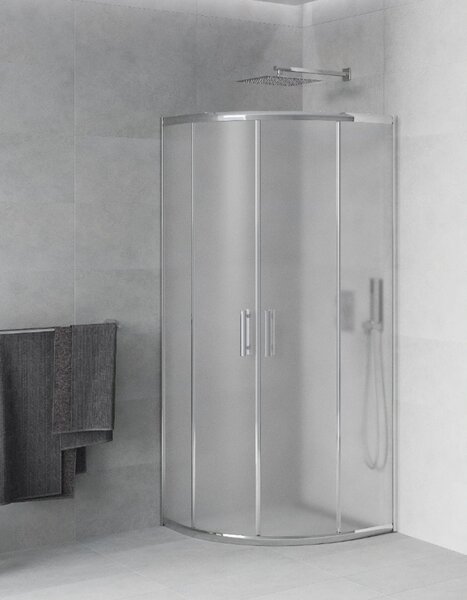 Mexen Rio zuhanykabin elhúzható ajtóval - 80 x 80 cm - tejüveg (863-080-080-01-30)