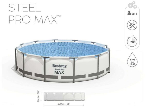 Bestway Steel Pro MAX 305x76cm Fémvázas medence (56406)
