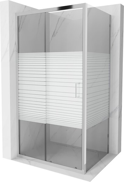Mexen APIA zuhanykabin 110x90, átlátszó csíkok / króm profil, 840-110-090-01-20