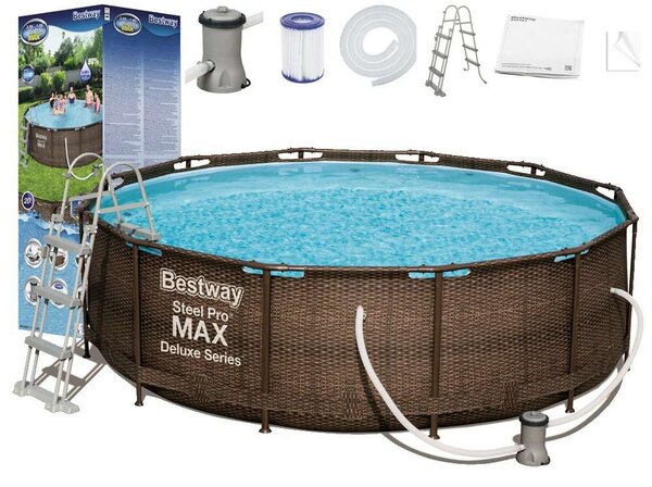 Bestway Steel Pro MAX Deluxe 366x100cm Fémvázas medence létrával és szivattyúval