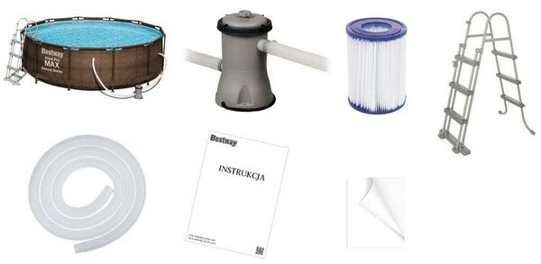 Bestway Steel Pro MAX Deluxe 366x100cm Fémvázas medence létrával és szivattyúval