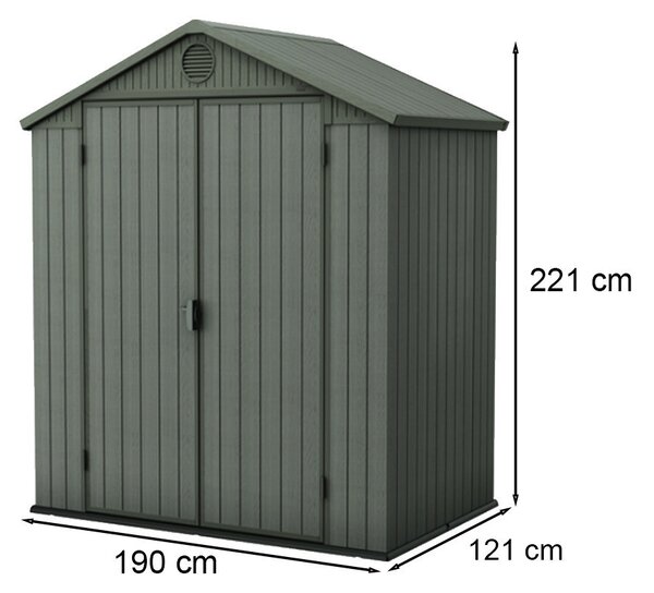 Darwin 6x4 műanyag kerti ház zöld