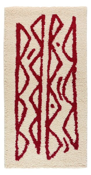 Morra krém-piros szőnyeg, 80 x 150 cm - Le Bonom