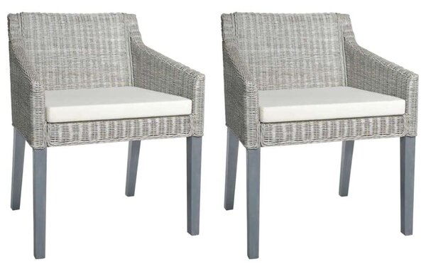 Rattan Étkezőszék - 2 db - Szürke
