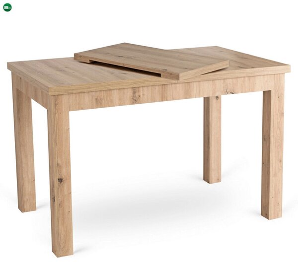 Kihúzható étkezőasztal 120–160 cm méretben, artisan tölgy színben SKUBI
