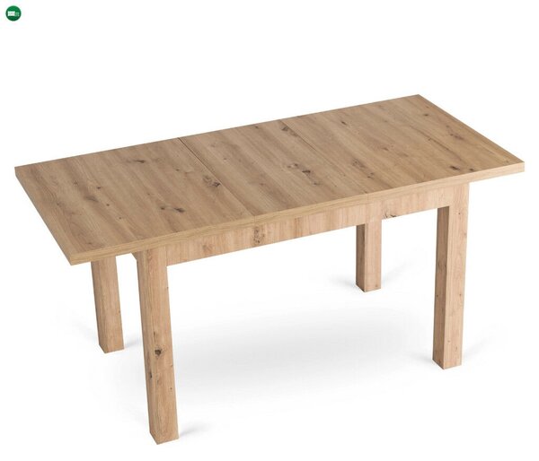 Kihúzható étkezőasztal 120–160 cm méretben, artisan tölgy színben SKUBI