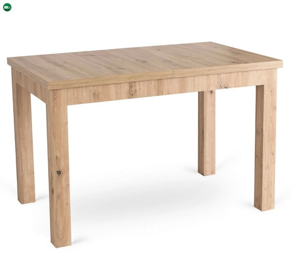 Kihúzható étkezőasztal 120–160 cm méretben, artisan tölgy színben SKUBI