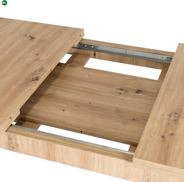Kihúzható étkezőasztal 120–160 cm méretben, artisan tölgy színben SKUBI