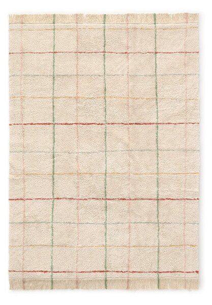 Krémszínű mosható kézi szövésű pamut szőnyeg 140x200 cm Color Lines – Lorena Canals