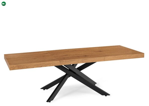 HAMPTON bővíthető asztal 160-240 cm arany tölgy/fekete