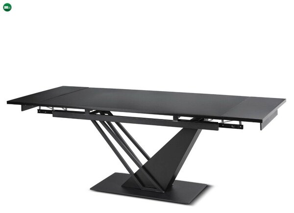 REX Kihúzható asztal, 160-220 cm, MDF, Fekete