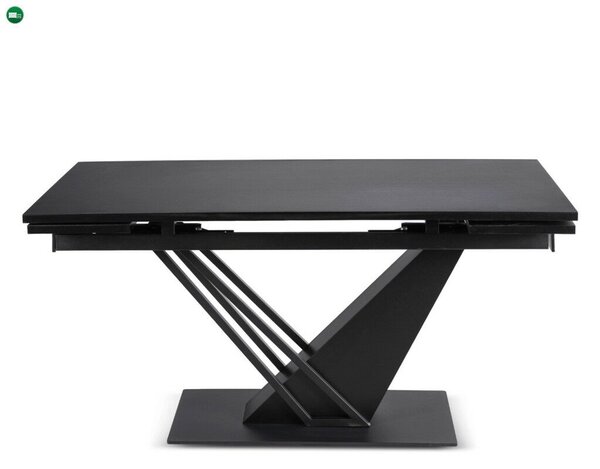 REX Kihúzható asztal, 160-220 cm, MDF, Fekete