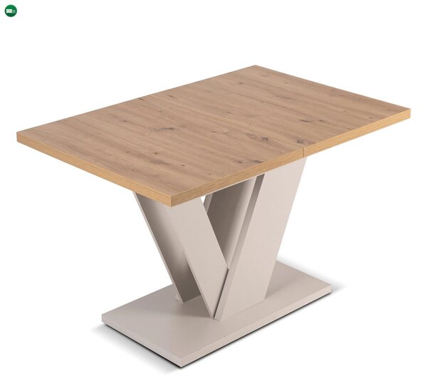 Modern bővíthető étkezőasztal CLARK 120–160 cm artisan tölgy kasmír