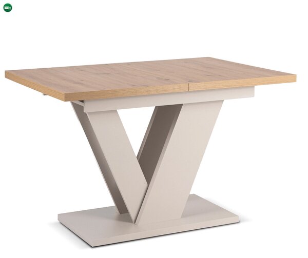 Modern bővíthető étkezőasztal CLARK 120–160 cm artisan tölgy kasmír
