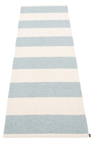 Világoskék-krémszínű kültéri-beltéri futószőnyeg 70x225 cm Bob Blue Fog – Pappelina