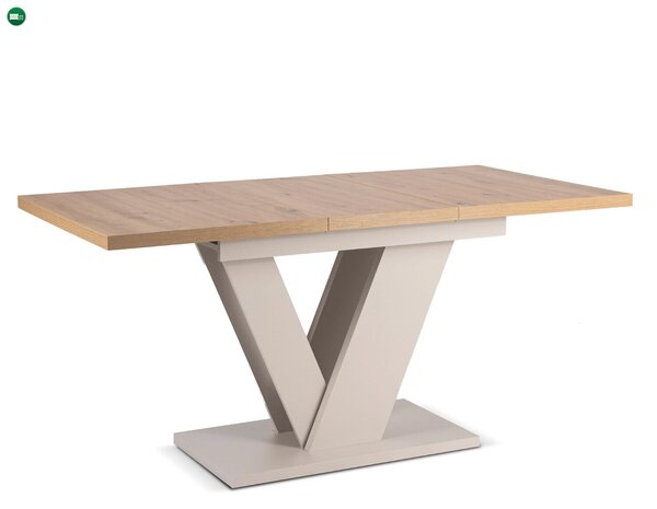 Modern bővíthető étkezőasztal CLARK 120–160 cm artisan tölgy kasmír