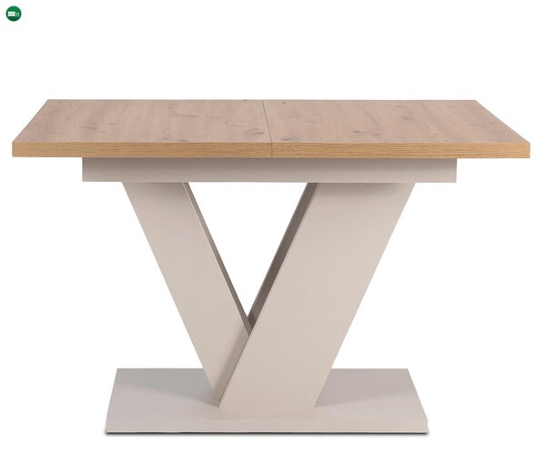 Modern bővíthető étkezőasztal CLARK 120–160 cm artisan tölgy kasmír