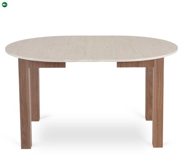 Modern bővíthető étkezőasztal HARRY 102–142 cm travertin dió Nicea