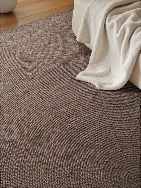 Szürkésbarna kézi szövésű gyapjú szőnyeg 200x300 cm Calmio – Hanse Home