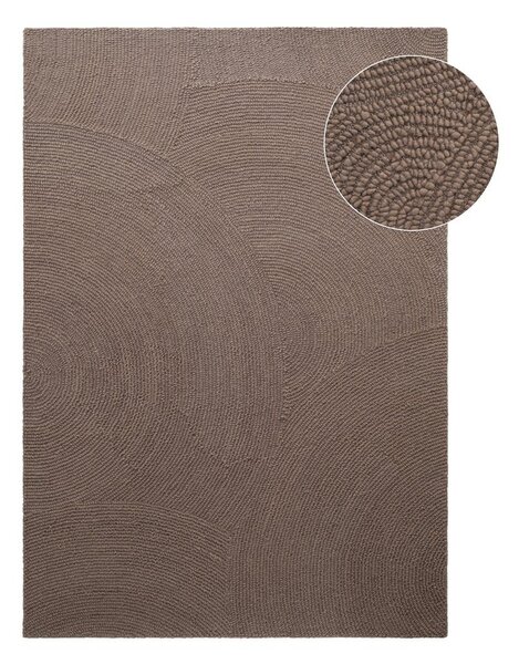 Szürkésbarna kézi szövésű gyapjú szőnyeg 200x300 cm Eleni Taupe – Hanse Home