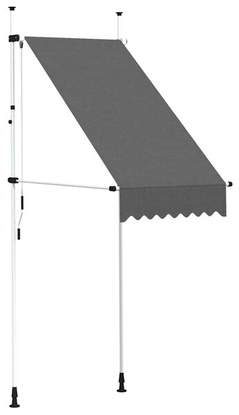 Kézzel feltekerhető antracitszürke napellenző 100 cm
