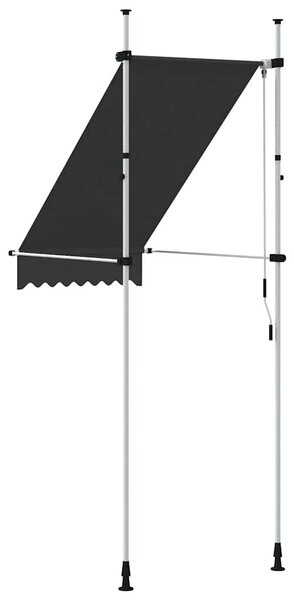 Kézzel feltekerhető antracitszürke napellenző 100 cm