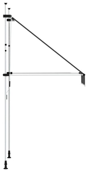 Kézzel feltekerhető antracitszürke napellenző 100 cm