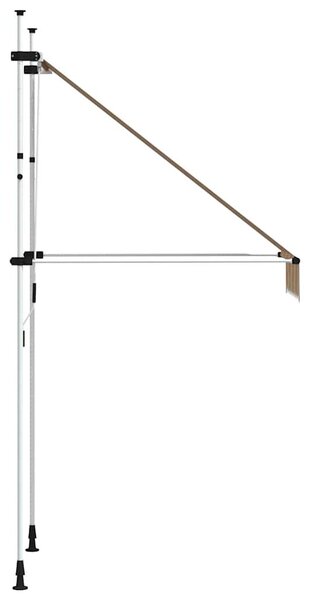 Sárga és kék csíkos kézzel feltekerhető napellenző 100 cm