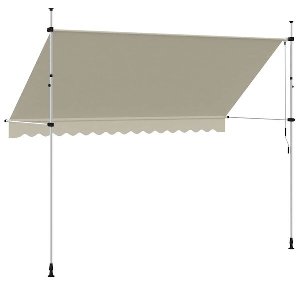 Kézzel feltekerhető krémszínű napellenző 350 cm