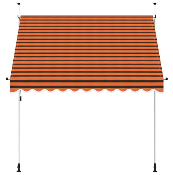 Narancssárga és barna kézzel feltekerhető napellenző 250 cm