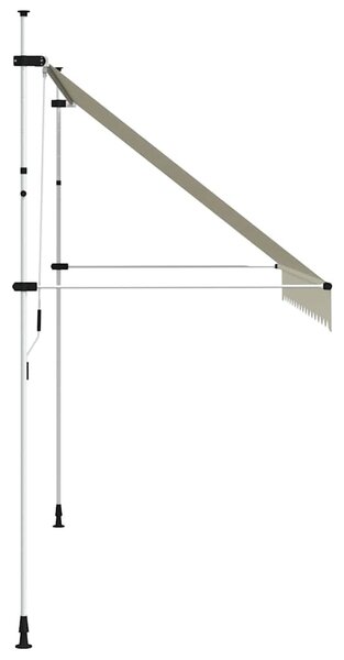 Kézzel feltekerhető krémszínű napellenző 350 cm