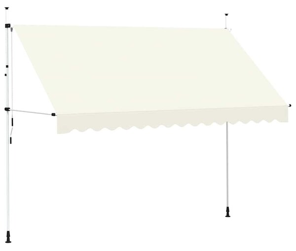 Kézzel feltekerhető krémszínű napellenző 350 cm