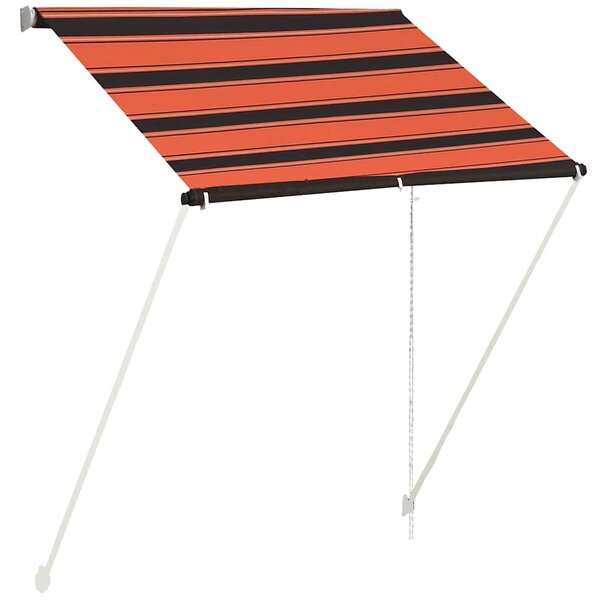 Narancssárga és barna feltekerhető napellenző 150 x 150 cm
