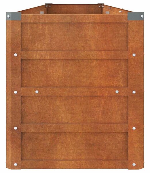 Rozsda színű corten acél kerti magaságyás 240 x 40 x 45 cm