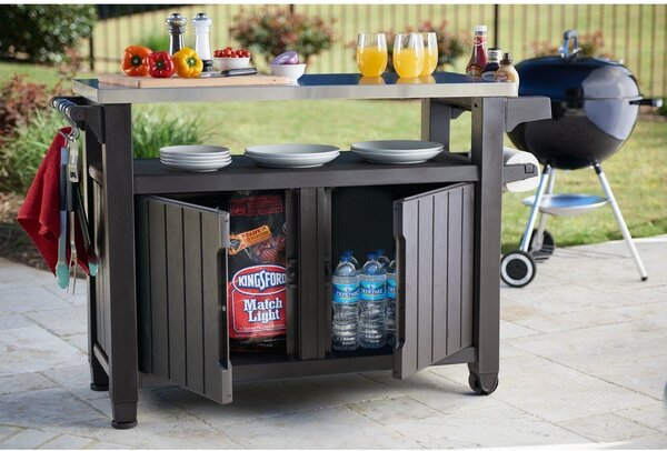 Tárolóasztal grillezéshez 134x52 cm Unity – Keter
