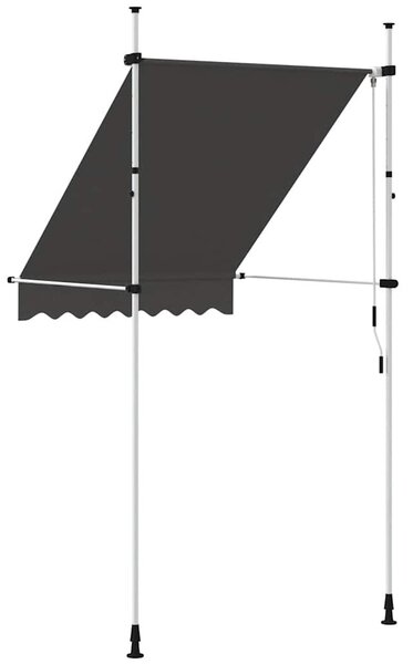 Kézzel feltekerhető antracit napellenző 150 cm